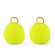 Pompom charm with loop 10mm - Gold-neon yellow